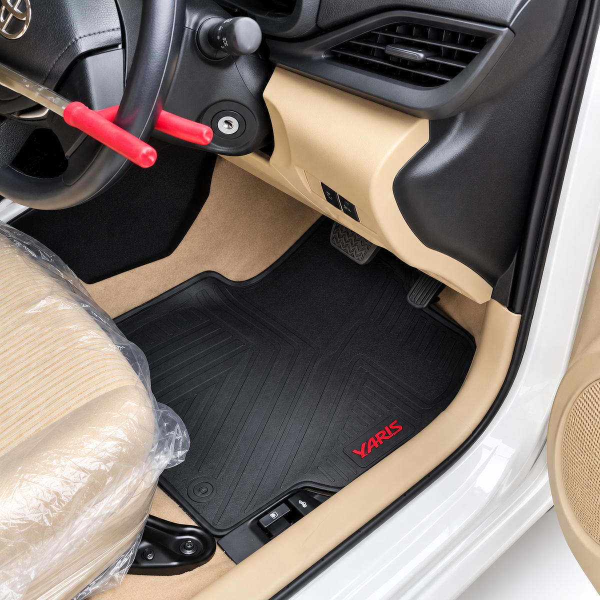 Toyota Yaris 2018-2024 Latex Matts Black - Rubber Matts