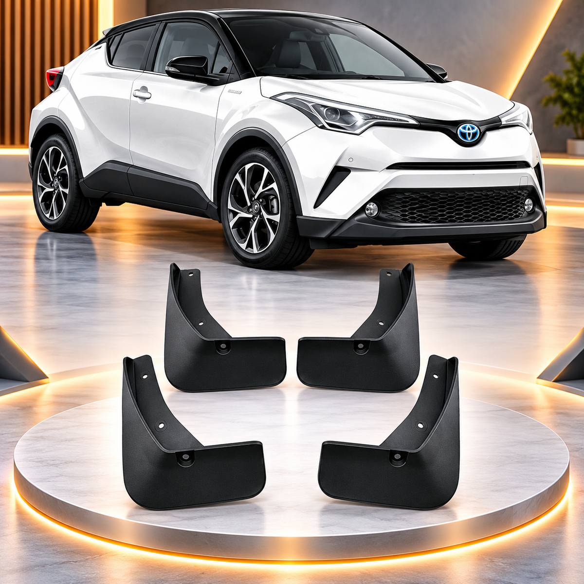 Toyota CHR 4pcs Black Mud Flaps