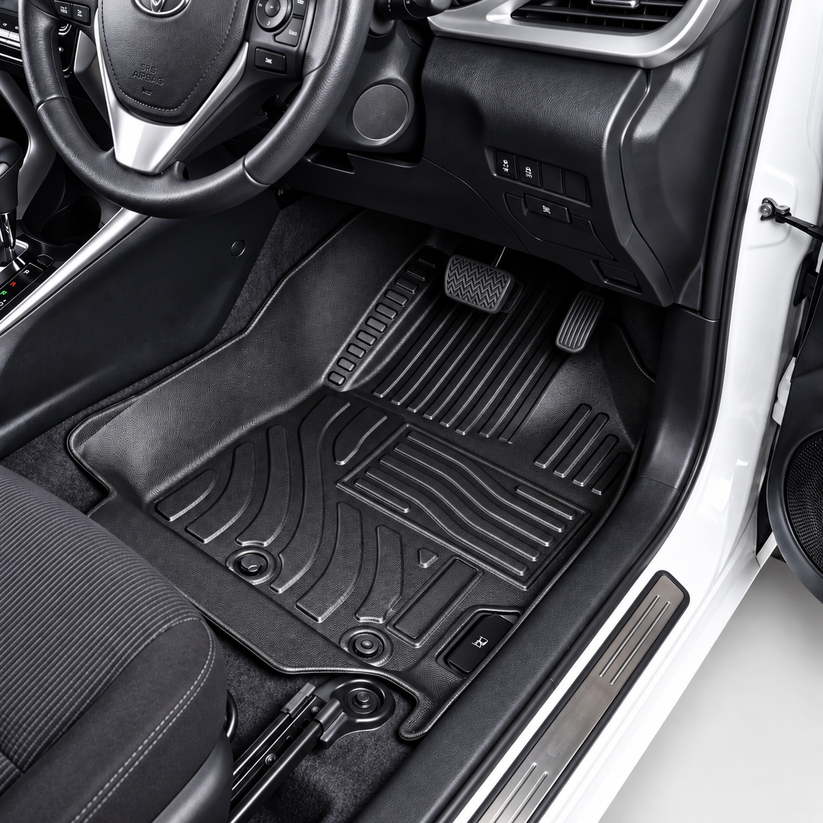 *Custom Fit TPE Floor Mats for Toyota Yaris 2018-2024 – Anti-Slip, Waterproof & Easy to Clean*