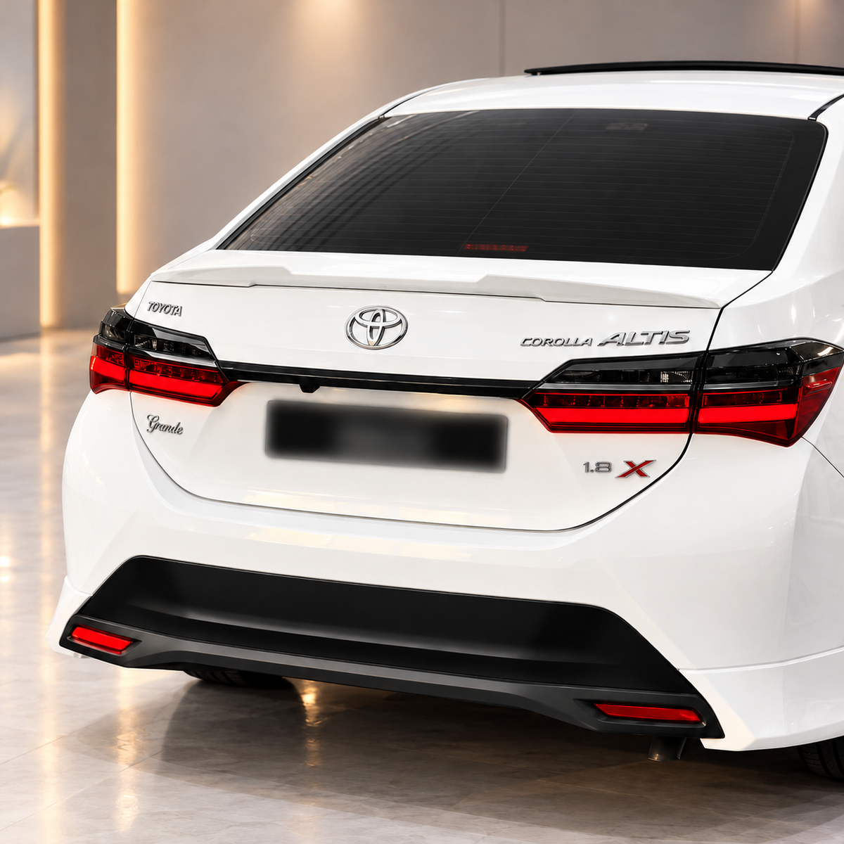Toyota Corolla 2021-2026 Trunk Spoiler Lip Cut ABS Plastic - Diggi Spoiler Lip Cut ABS Plastic