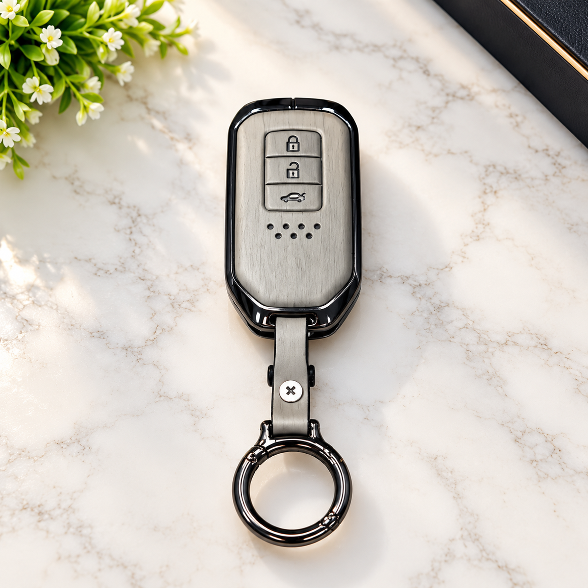 Honda Civic X 2016-2021 Metal Leather Key Cover/Key Case/Remote Cover