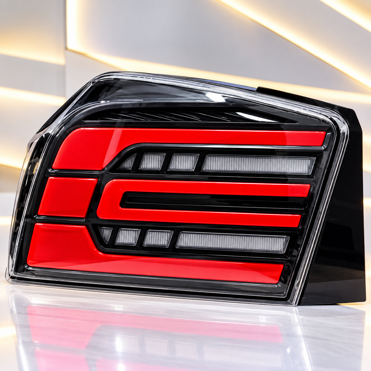 Honda City 2009-2014 Lava Style Tail Lamps V3 Rear Lamps - Back Lights