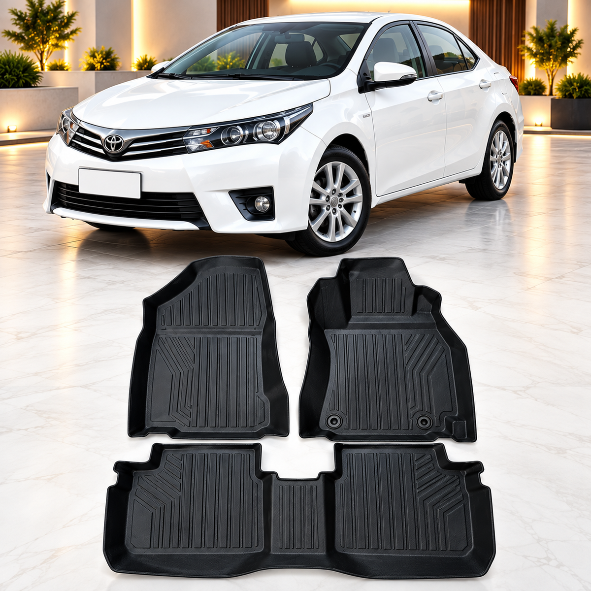 TPE Floor Mats for Toyota Corolla 2015-2017 – Anti-Slip, Waterproof & Easy to Clean*