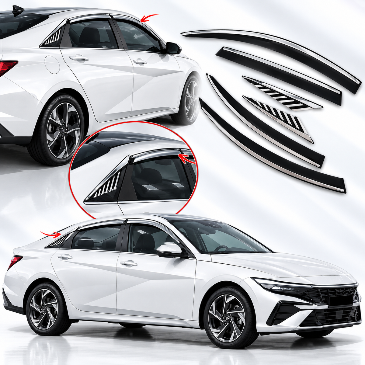 Hyundai Elentra Hybrid 2025-2026 TXR Air Press Sun Visor With Chrome