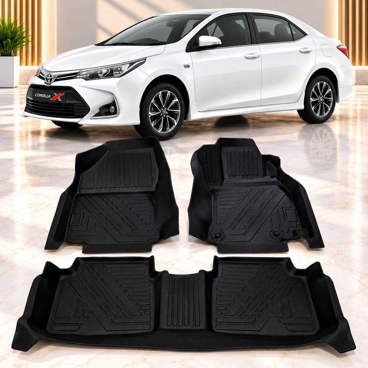 TPE Floor Mats for Toyota Corolla 2021-2026 – Anti-Slip, Waterproof & Easy to Clean - Car Matts Interior