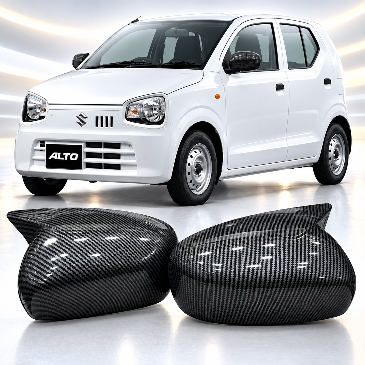 Suzuki ALto 2018-2026 Batman Style Carbon Mirror Cover