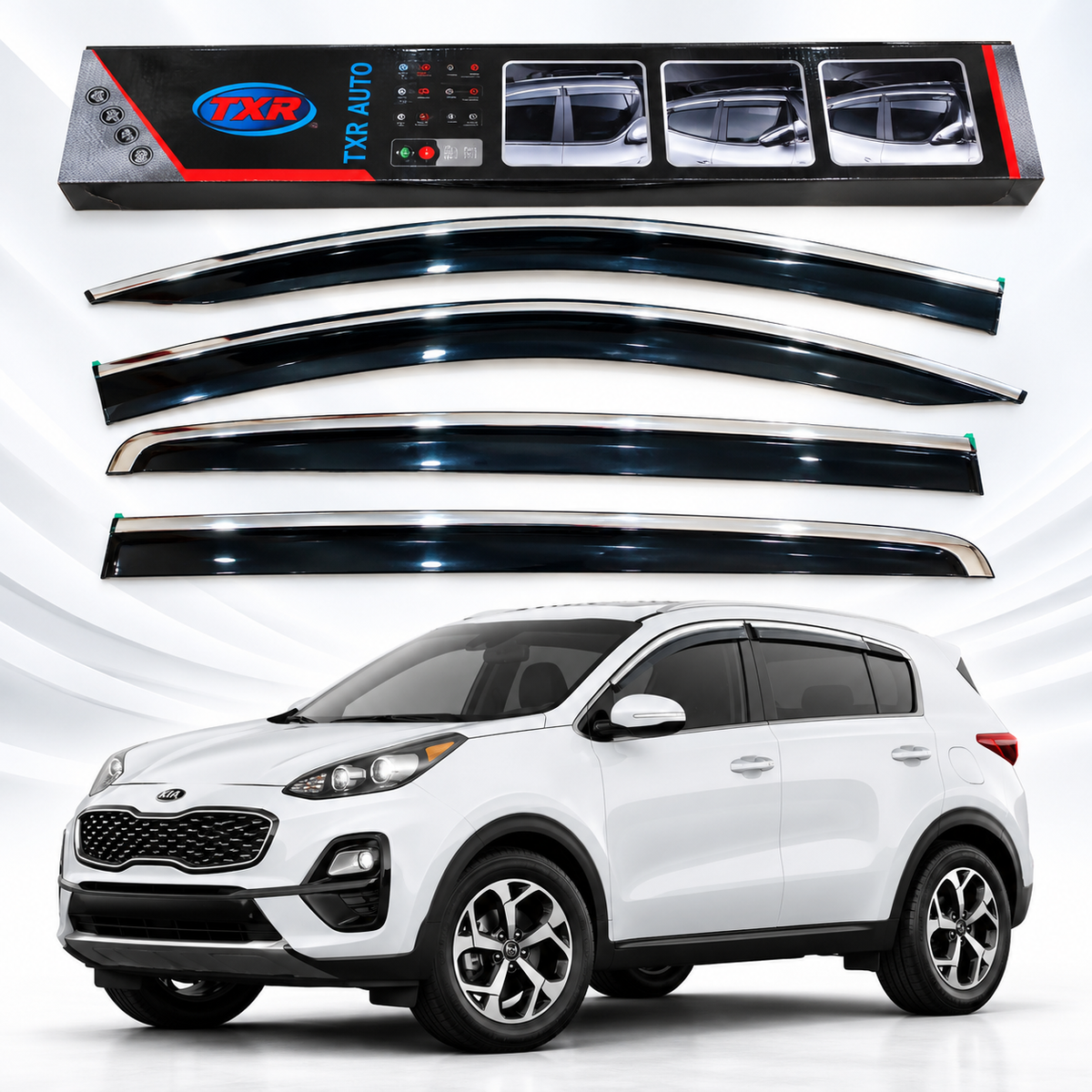 Kia Sportage 2018-2021 TXR Air Press Sun Visor With Chrome