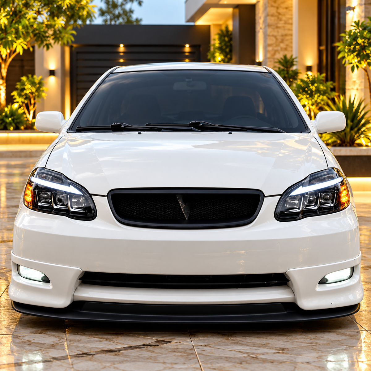 Toyota Corolla 2003-2007 Nike Style Head Lights 3 Projecters - Head Lamps Nike