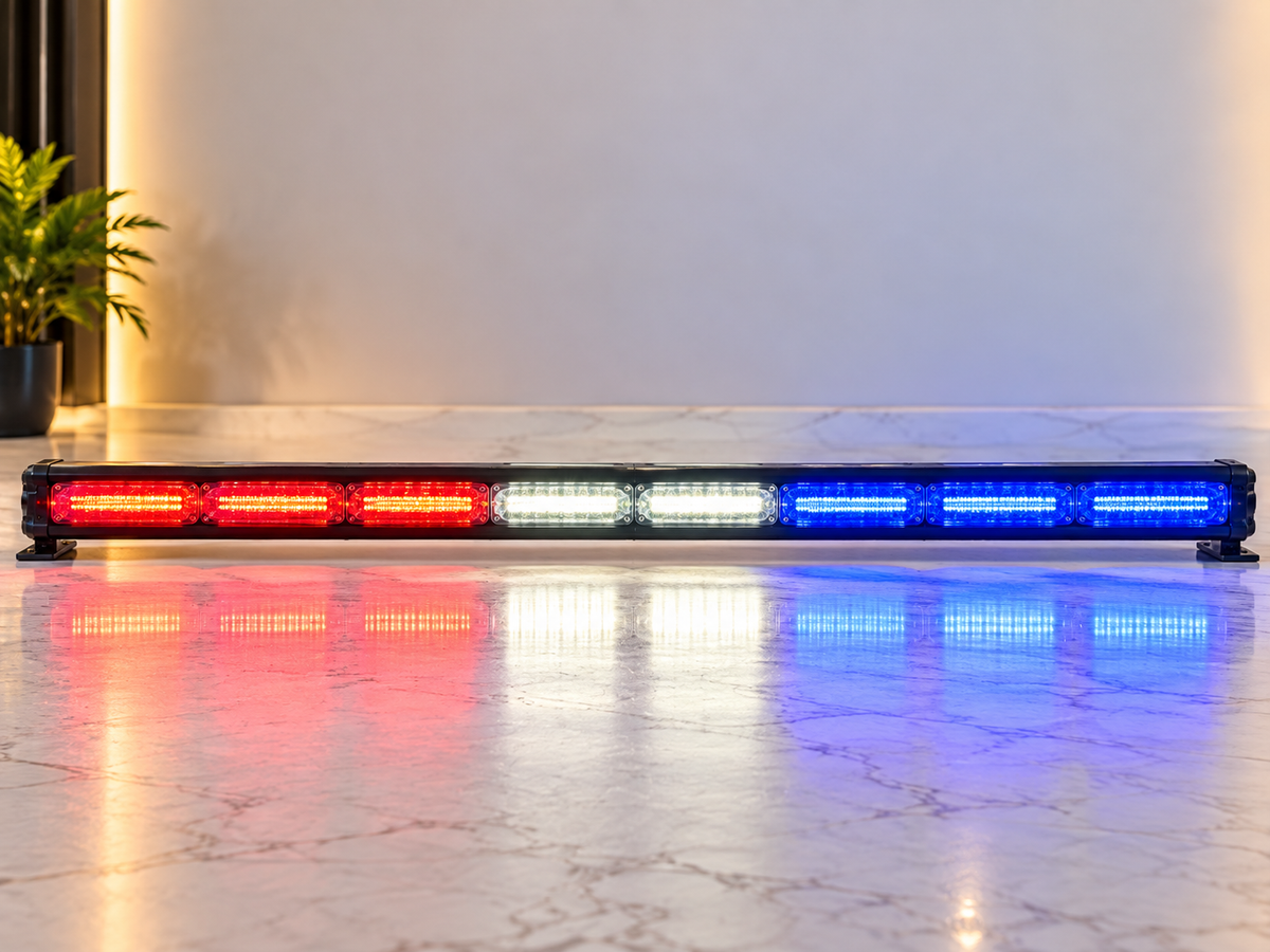 Universal 3 colours 8 Bar Police Light Dashboard  Car Dashboard Police Light Flasher
